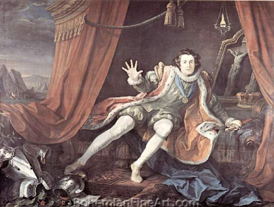 William Hogarth, Garrick in the Character of Richard III Fine Art Reproduction Oil Painting