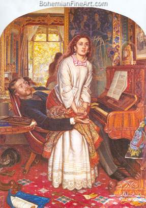 William Holman Hunt, The Awakening of Conscience Fine Art Reproduction Oil Painting