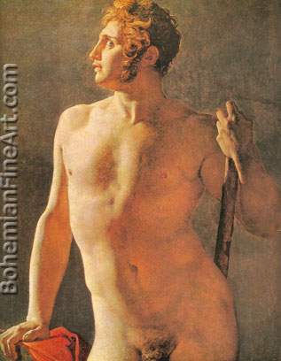 Jean-Dominique Ingres, Male Torso Fine Art Reproduction Oil Painting