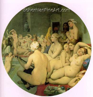 Jean-Dominique Ingres, The Turkish Bath Fine Art Reproduction Oil Painting