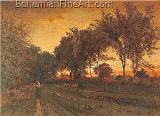George Innes, Evening Landscape Fine Art Reproduction Oil Painting