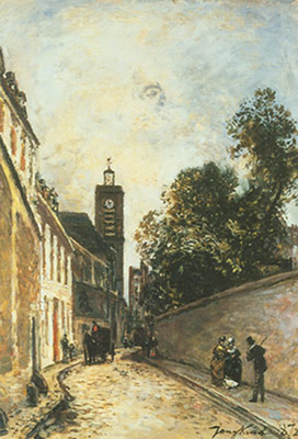Johann Barthold Jongkind, Rue de l'Abbe de l'Epee Fine Art Reproduction Oil Painting