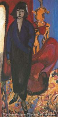 Ernst Ludwig Kirchner, The Russian Girl Fine Art Reproduction Oil Painting