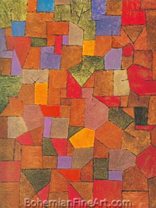 Paul Klee, Mountain Village (Autumnal) Fine Art Reproduction Oil Painting