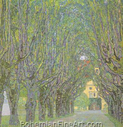 Gustave Klimt, Avenue in the Park of Schloss Kammer Fine Art Reproduction Oil Painting