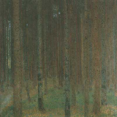 Gustave Klimt, Pine Forest 2 Fine Art Reproduction Oil Painting