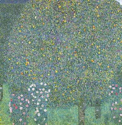 Gustave Klimt, Roses Under Trees Fine Art Reproduction Oil Painting