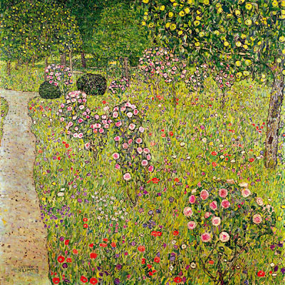 Orchard with Roses