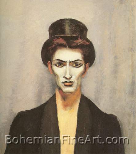 Walter Kuhn, Chico in Top Hat Fine Art Reproduction Oil Painting