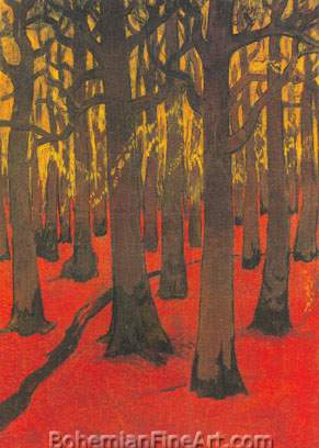Georges Lacombe, Forest with Red Soil Fine Art Reproduction Oil Painting