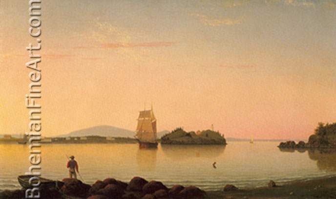 Fritz Hugh Lane, Owls Head+ Penobscot Bay+ Maine Fine Art Reproduction Oil Painting
