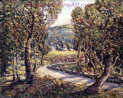 Ernest Lawson, A Turn Of The Road (Tennessee) Fine Art Reproduction Oil Painting