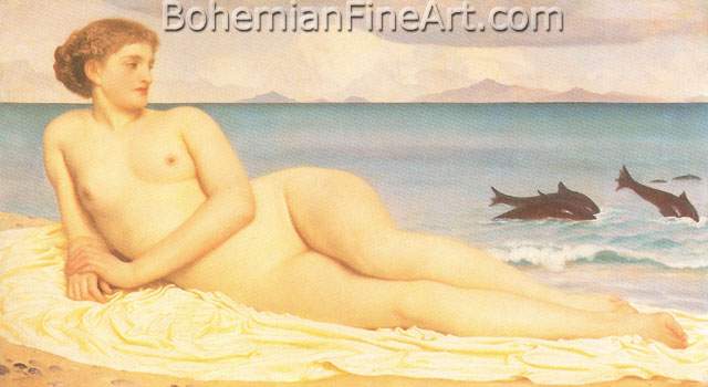 Lord Frederic Leighton, Actea+ the Nymph of the Shore Fine Art Reproduction Oil Painting