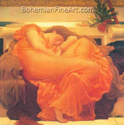 Lord Frederic Leighton, Flaming June Fine Art Reproduction Oil Painting