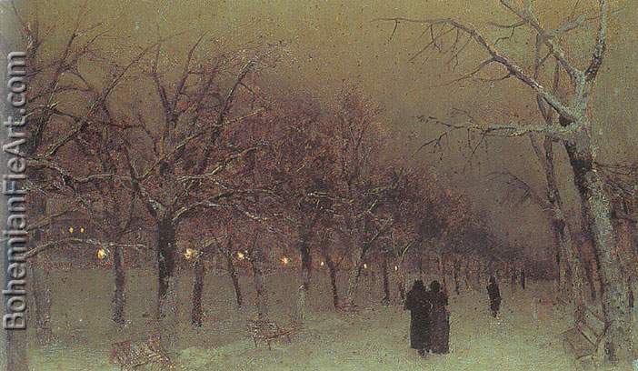 Boulevard in the Evening