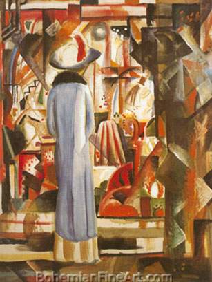 August Macke, Large Bright Shop Window Fine Art Reproduction Oil Painting