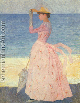 Aristride Maillol, Woman with Parasol Fine Art Reproduction Oil Painting
