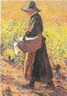 Henri Martin, La Vendangeuse Fine Art Reproduction Oil Painting