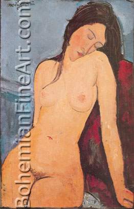 Amedeo Modigliani, Seated Nude Fine Art Reproduction Oil Painting