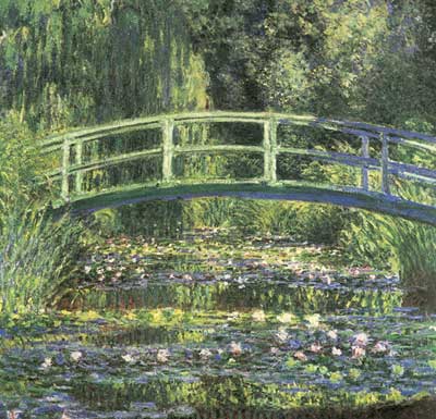 Claude Monet, Water Lilies and Japanese Bridge Fine Art Reproduction Oil Painting