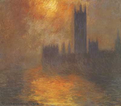 Claude Monet, The Houses of Parliament+ Sunset Fine Art Reproduction Oil Painting