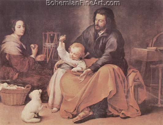 Bartolome Esteban Murillo, The Holy Family Fine Art Reproduction Oil Painting