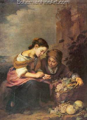 Bartolome Esteban Murillo, The Young Fruit Seller Fine Art Reproduction Oil Painting