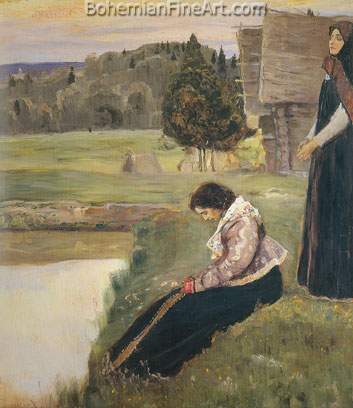 Mikhail Nestorov, Profound Thoughts Fine Art Reproduction Oil Painting