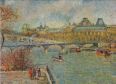 Camille Pissarro, The Seine and the Pont des Arts+ Paris Fine Art Reproduction Oil Painting
