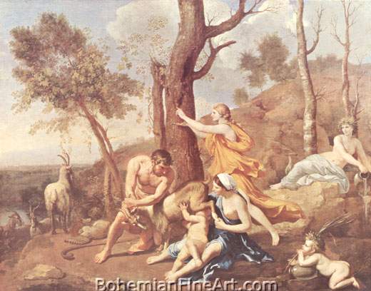 Nicolas Poussin, The Nurture of Jupiter Fine Art Reproduction Oil Painting