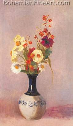 Odilon Redon, Vase of Flowers Fine Art Reproduction Oil Painting