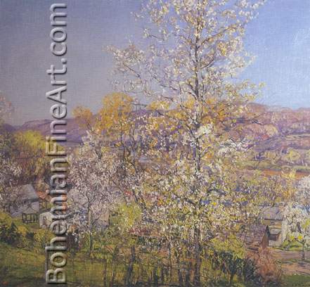 Edward Redfield, Spring Veil Fine Art Reproduction Oil Painting
