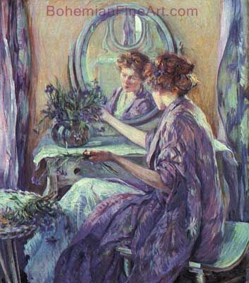 Robert Reid, The Violet Kimono Fine Art Reproduction Oil Painting