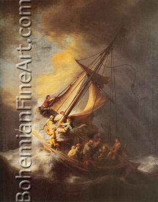 Harmenszoon Rembrandt, The Storm on the Sea of Galilee Fine Art Reproduction Oil Painting