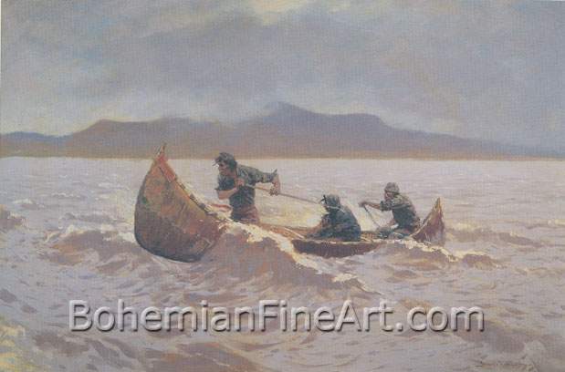 Frederic Remington, The Howl of the Weather Fine Art Reproduction Oil Painting