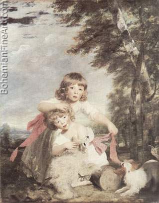 Sir Joshua Reynolds, The Brummell Children Fine Art Reproduction Oil Painting