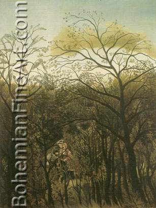 Henri Rousseau, Rendezvous in the Forest Fine Art Reproduction Oil Painting