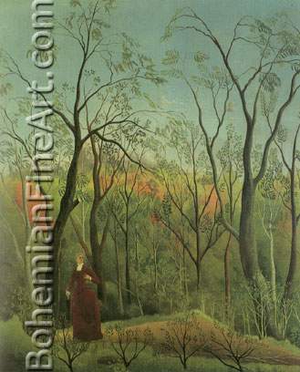 Henri Rousseau, A Walk in the Forest Fine Art Reproduction Oil Painting