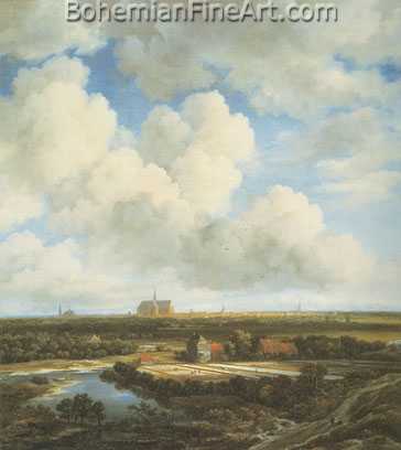 Jacob Van Ruisdael, View of Harlem Fine Art Reproduction Oil Painting