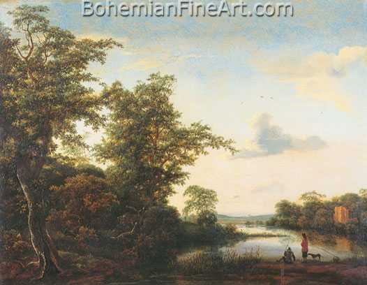 Jacob Van Ruisdael, Morning Landscape Fine Art Reproduction Oil Painting