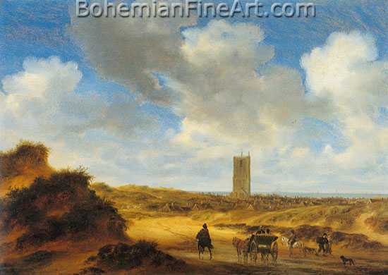 Salomon Van Ruysdael, Town by the Sea Fine Art Reproduction Oil Painting