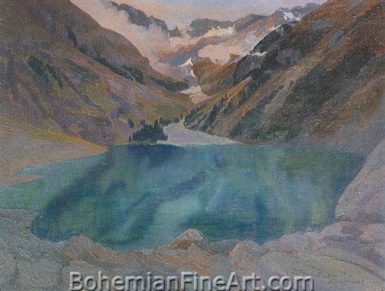 Carlos Shwabe, Le Lac Lovital Fine Art Reproduction Oil Painting