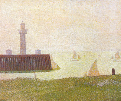 Georges Seurat, End of the Jetty at Honfleur Fine Art Reproduction Oil Painting