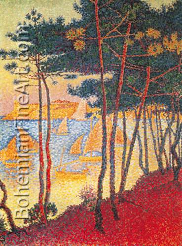Paul Signac, The Terrace+ Saint Tropez Fine Art Reproduction Oil Painting