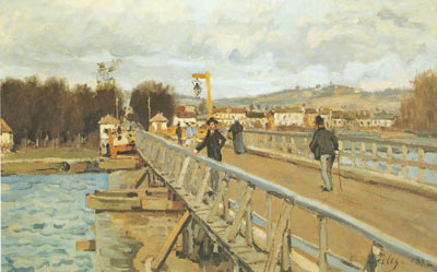 Alfred Sisley, Footbridge at Argenteuil Fine Art Reproduction Oil Painting