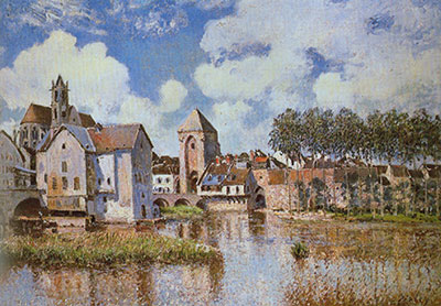 Alfred Sisley, The Canel du Loing at Moret Fine Art Reproduction Oil Painting