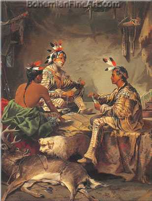 John Mix Stanley, Gambling for the Buck Fine Art Reproduction Oil Painting