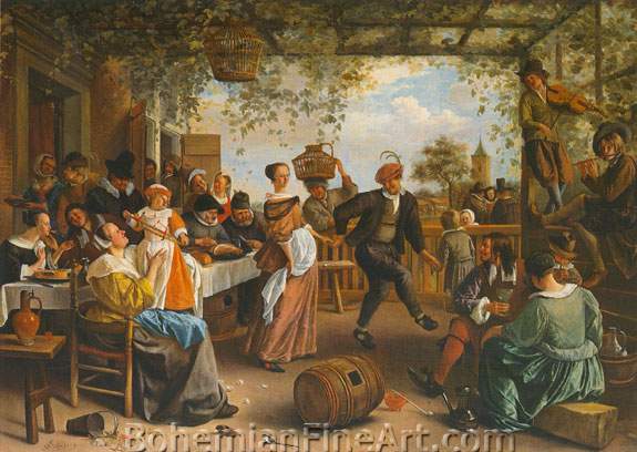 Jan Steen, The Dancing Couple Fine Art Reproduction Oil Painting