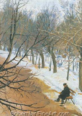 Vasily Surikov, Zubovsky Boulevard in Winter Fine Art Reproduction Oil Painting