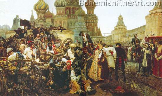 Vasily Surikov, The Morning of the Execution of Streltsy Fine Art Reproduction Oil Painting